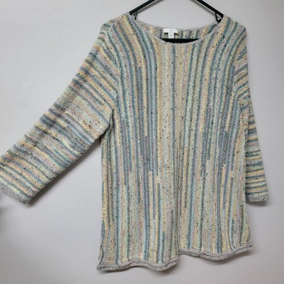 J Jill Confetti Sweater Womens Large‎ Pastels Green Knit - Picture 9 of 9